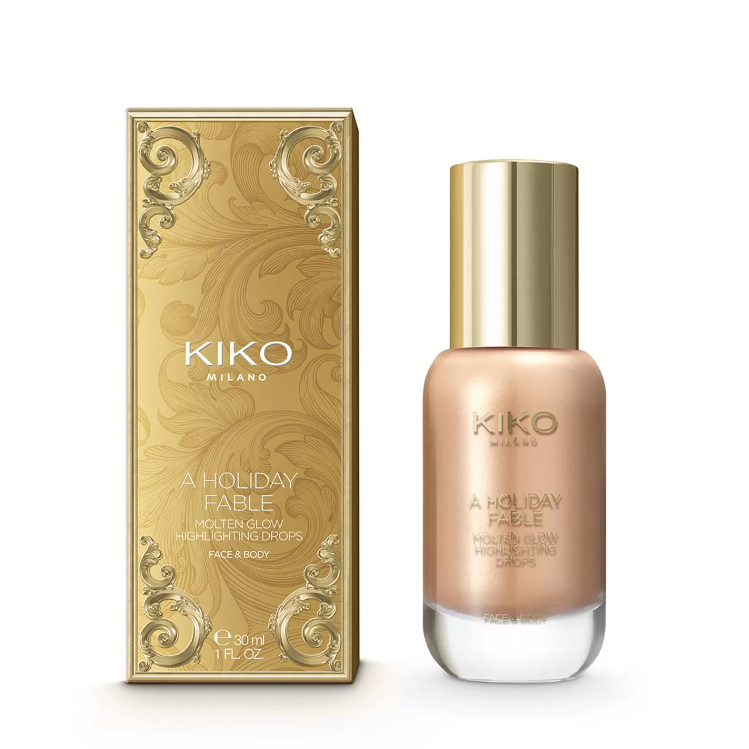 KIKO Milano Illuminators-A Holiday Fable Molten Glow Highlighting Drops 01 Magical Gold