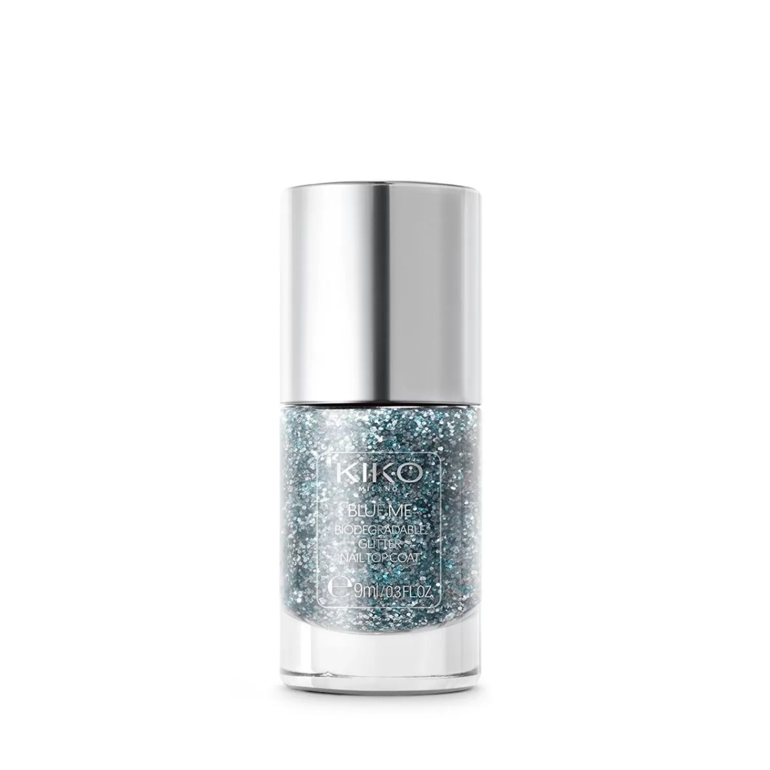 KIKO Milano Nail Polish-Blue Me Biodegradable Glitter Top Coat