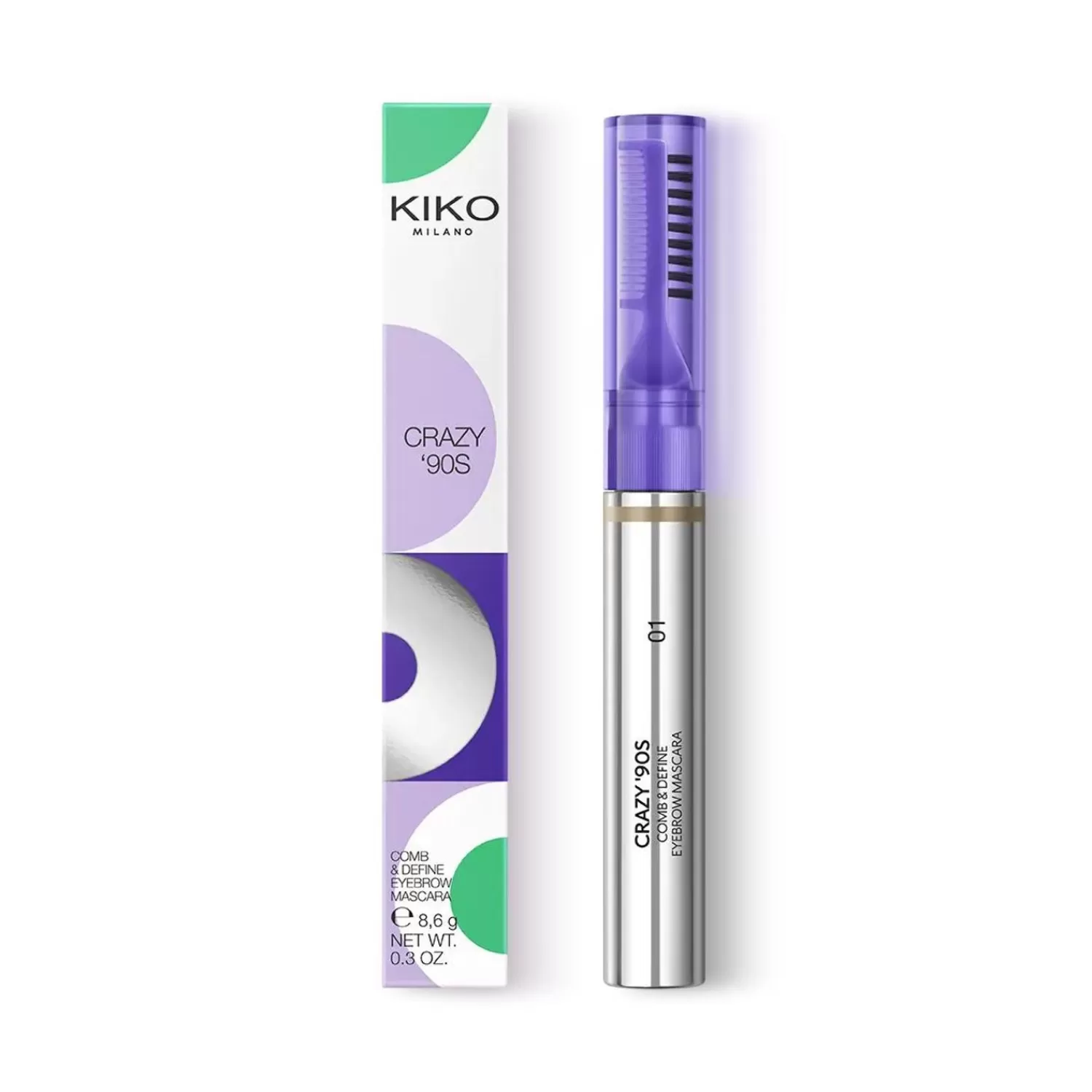 KIKO Milano Eyebrows-Crazy '90S Comb & Define Eyebrow Mascara 01 Blonde