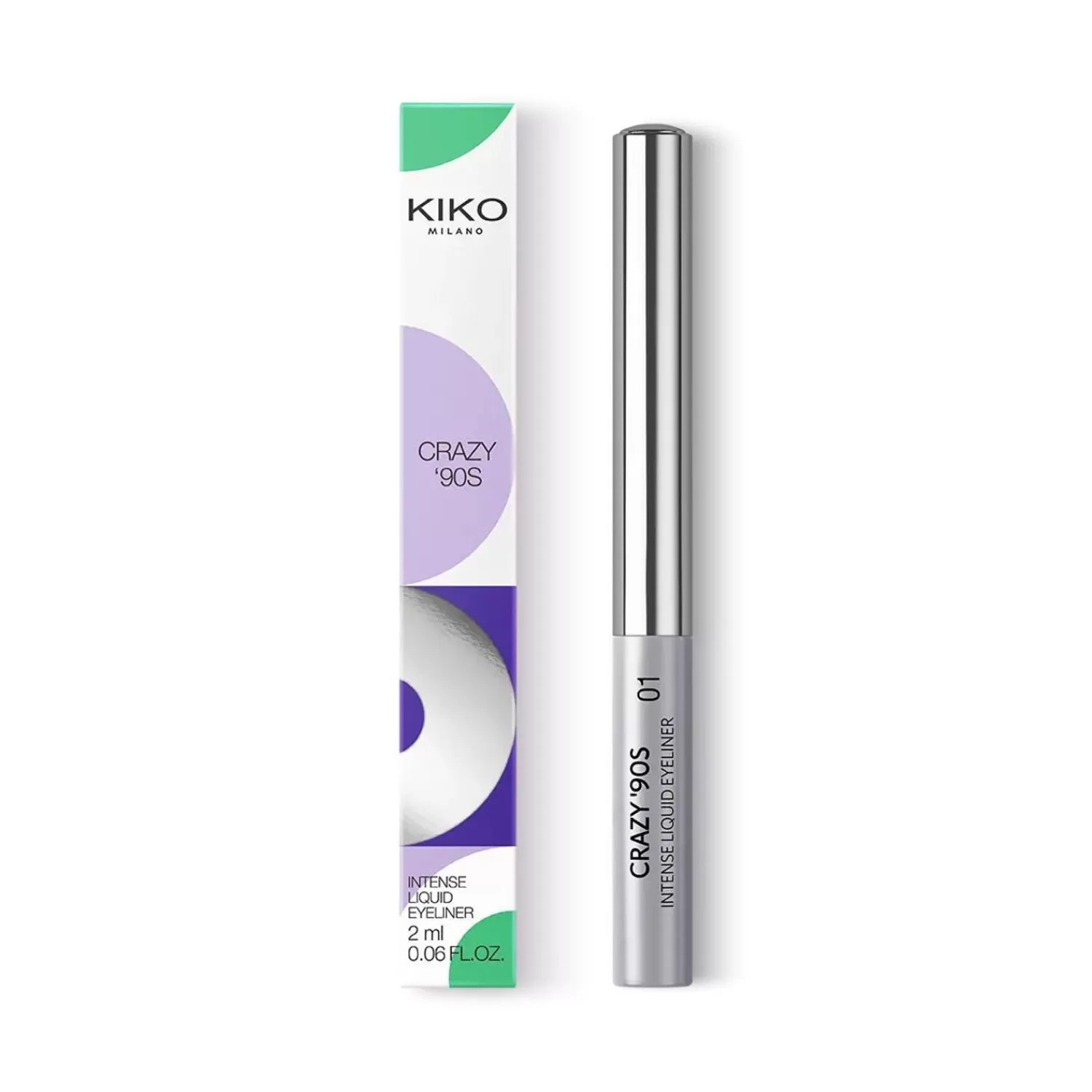 KIKO Milano Eyeliners-Crazy '90S Intense Liquid Eyeliner 01 Hypnotic Lines