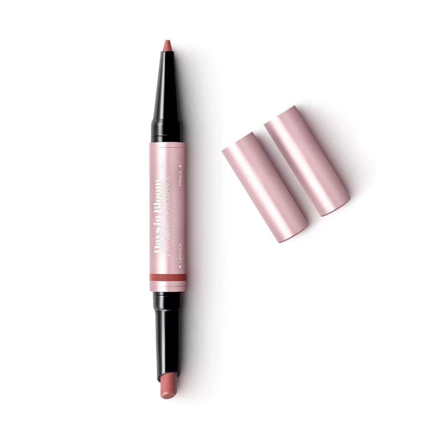 KIKO Milano Lip Contour Pencils-Days In Bloom 2-In-1 Vibrant Lipstick&Pencil 01 Classic Nude