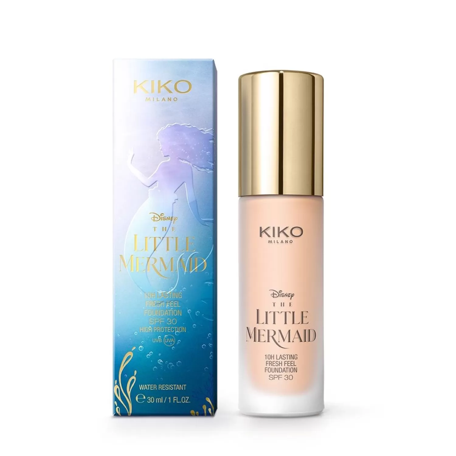 KIKO Milano Foundation-Disney - The Little Mermaid 10H Lasting Fresh Feel Foundation Spf 30 01 Light Neutral