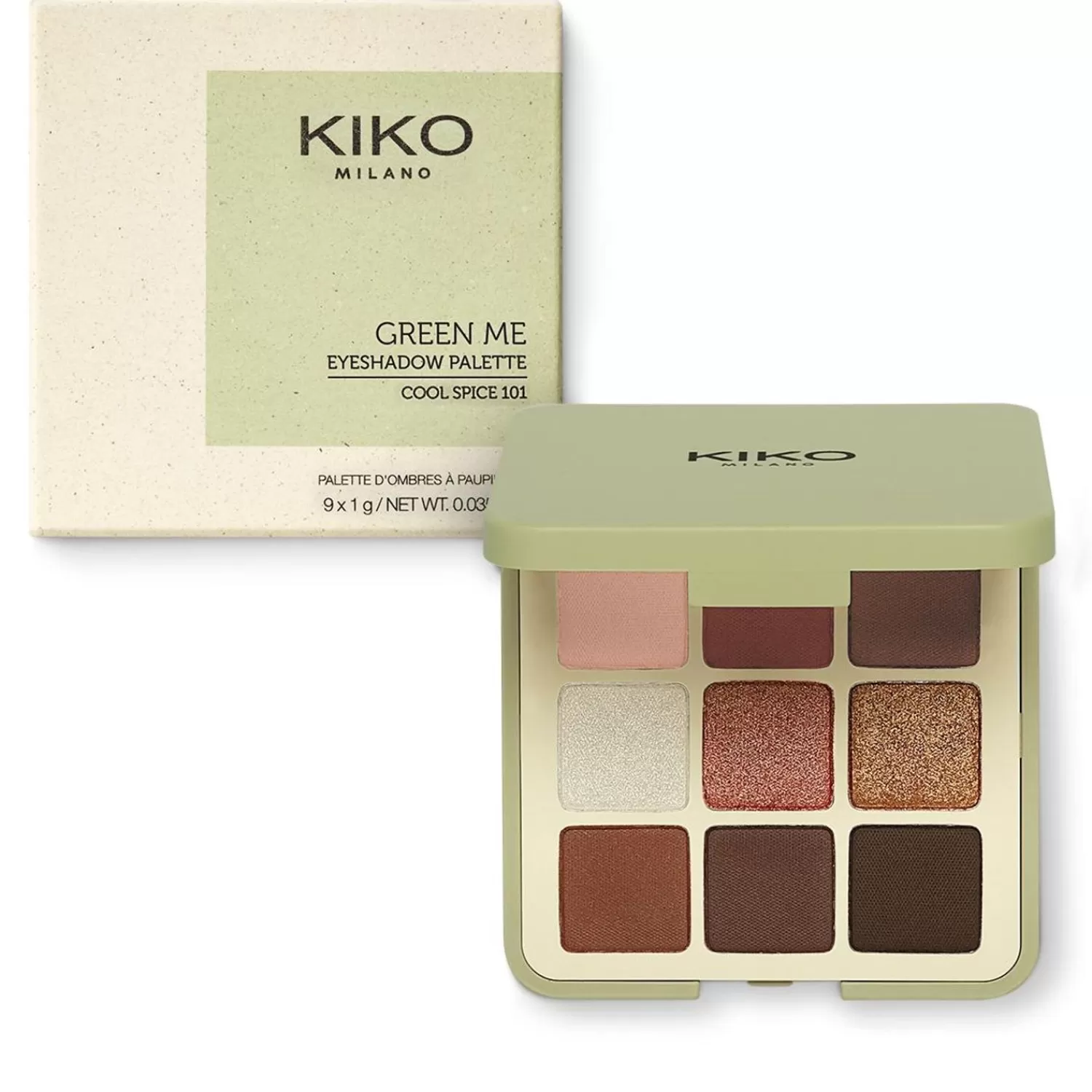 KIKO Milano Eye Palettes-Green Me Eyeshadow Palette 101 Cool Spice