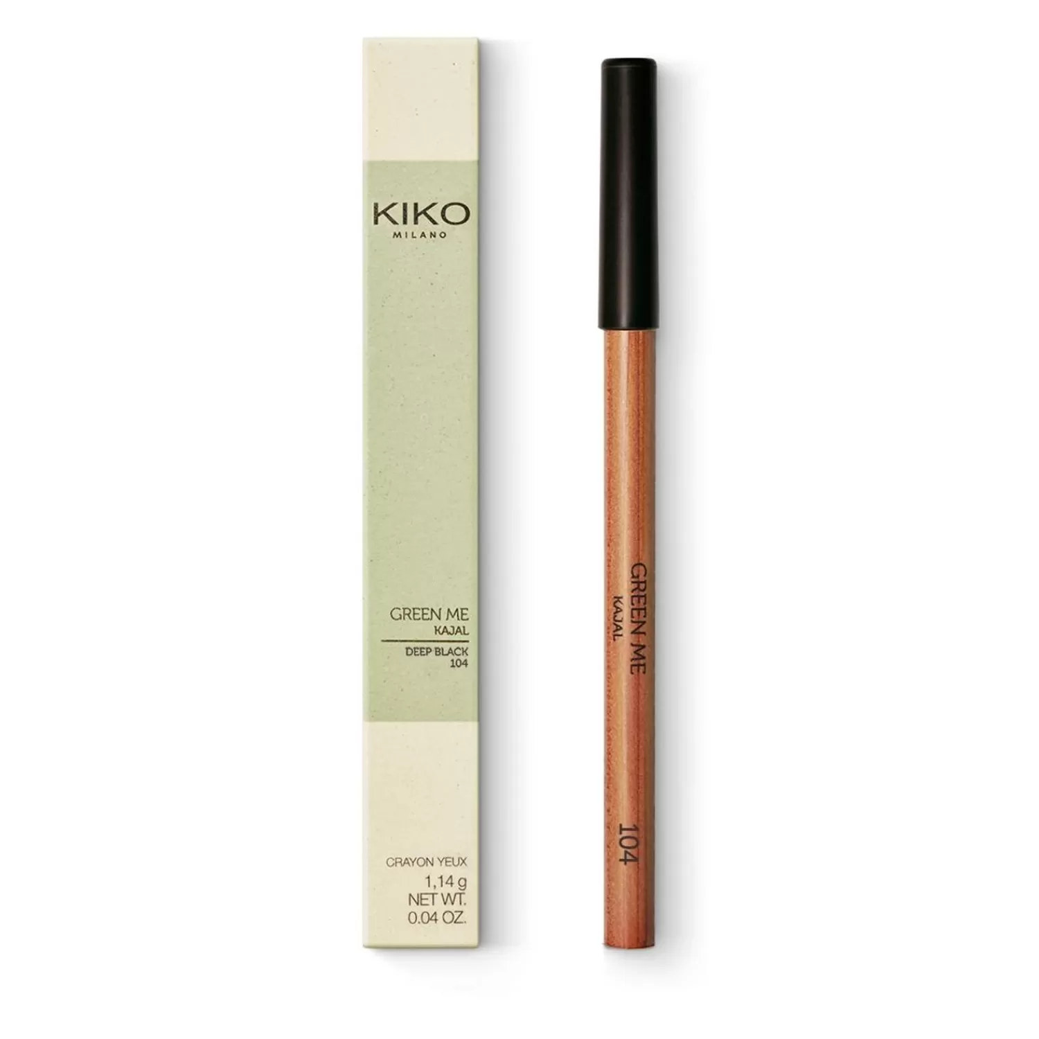 KIKO Milano Eye Pencils-Green Me Kajal 104 Deep Black