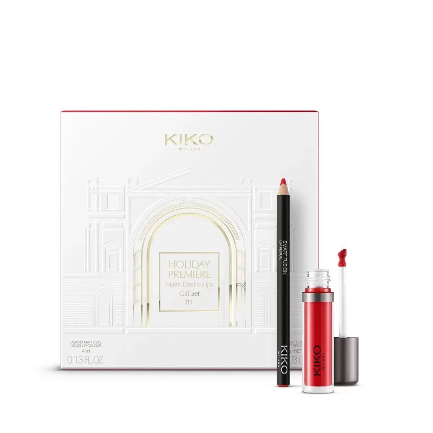 KIKO Milano Sets & Kits-Holiday Premiere Matte Desire Lips Gift Set 03 Sumptuous Red