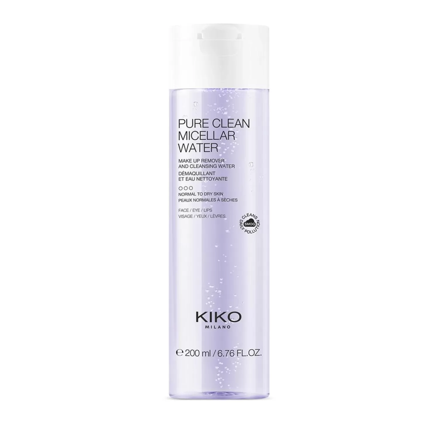 KIKO Milano Makeup Removers-Pure Clean Micellar Water Normal To Dry 200Ml