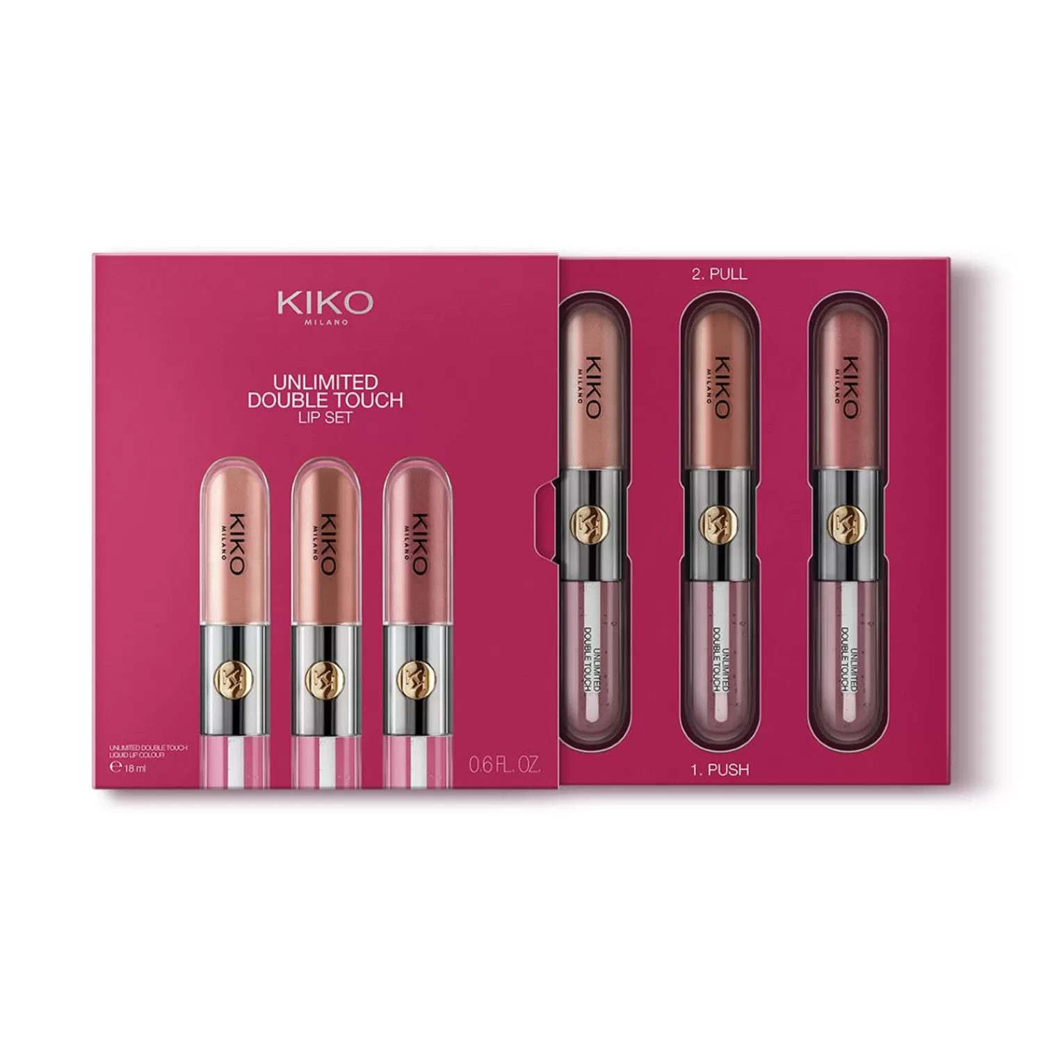 KIKO Milano Sets & Kits-Unlimited Double Touch Lip Set - Nude Attitude